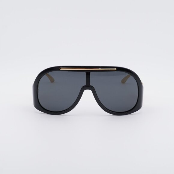 Dolce & Gabbana DG6202 501/87 Sunglasses Shiny Black Aviator Frame, Grey Lenses - Picture 3 of 10